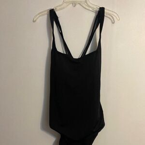 Outdoor Oasis Black crisscross back 1 piece swimsuit, size XL